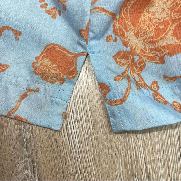 RARE Patagonia Floral Flower Print Short Sleeve With Zipper Front SZ Large. - Picture 6 of 9